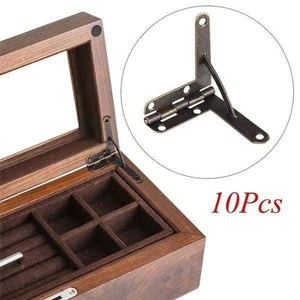 10pcs90° 30X33mm Angle Wooden Box Supports Hinge For Small Wooden Jewelry Wine Case Watch Box Wooden Lid