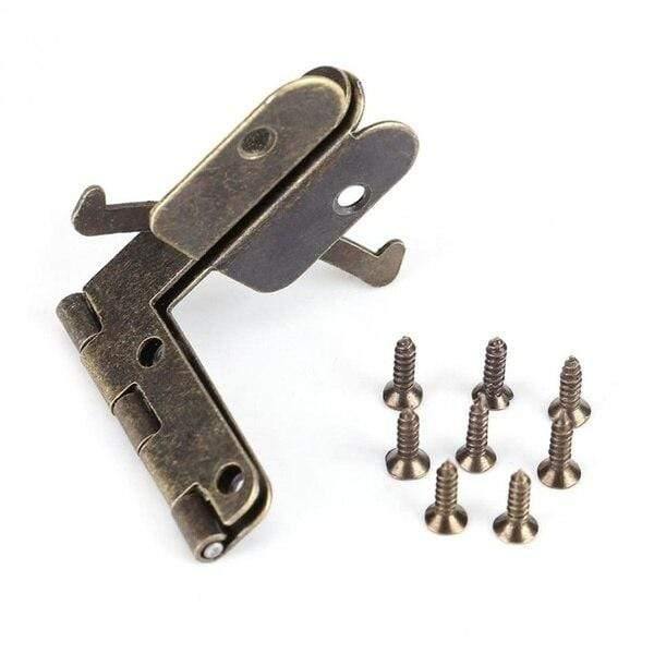 10pcs90° 30X33mm Angle Wooden Box Supports Hinge For Small Wooden Jewelry Wine Case Watch Box Wooden Lid
