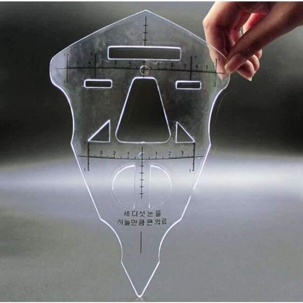 Planet Gates 10Ps Face Eyebrow Ruler Prictice LipTattoo Stencil Cosmetic Measure Tool Permanent Makeup accessoire de tatoo supplies Equipment