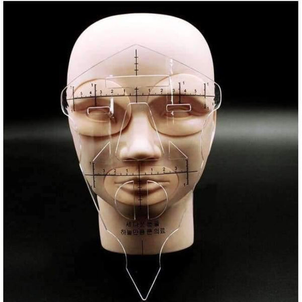 Planet Gates 10Ps Face Eyebrow Ruler Prictice LipTattoo Stencil Cosmetic Measure Tool Permanent Makeup accessoire de tatoo supplies Equipment