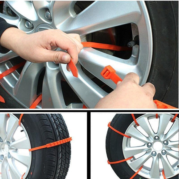 Planet Gates 10x Car Tyres Tire Belt Snow Chains Universal Mini Nylon Winter Wheels Non-slip Car Anti-Skid Outdoor Roadway Safety