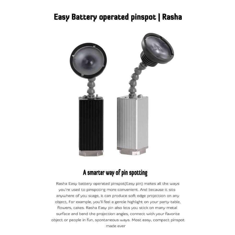 Planet Gates 10X LOT Rasha Hot Sale BULLET 10W Zoom IR Remote LED Pinspot Light Battery Powered Wireless LED Pin-spot For Party Event