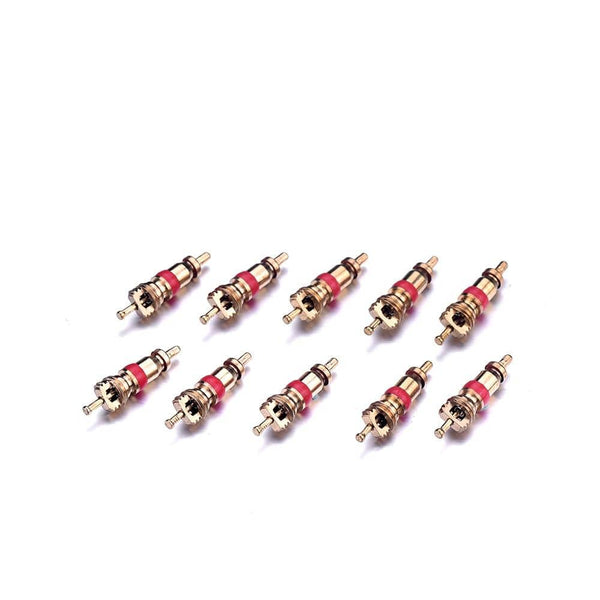 Planet Gates 10X Wheel Tyre Copper Valve Tire Stem Core for Car Vehicle Vans Replacement