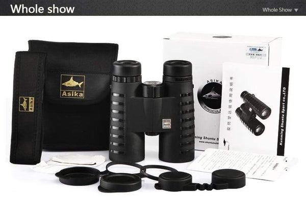 Planet Gates 10x42 Camping Hunting Scopes Asika Binoculars with Neck Strap Carry Bag Telescope wide angle professional binocular HD