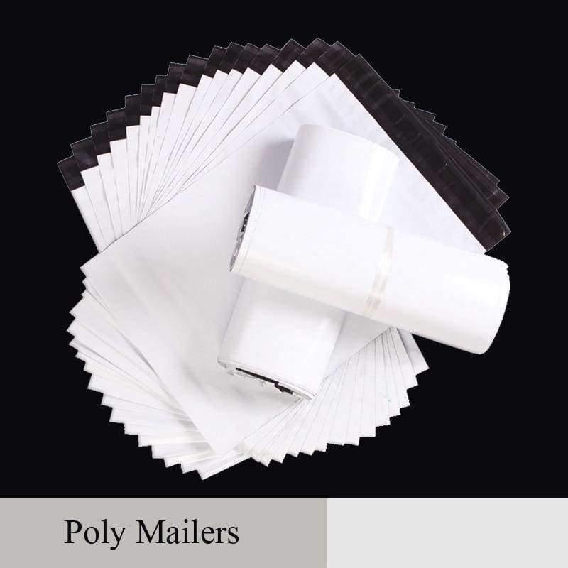Planet Gates 10x45cm Mail Packaging Poly Mailer Package Shipping Plastic Mailing Bag By Envelope Courier White Wholesale Bulk Self-Adhesive Supplies