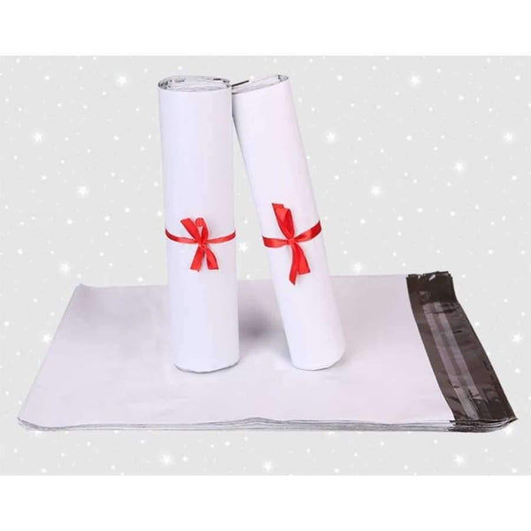 Planet Gates 10x45cm Mail Packaging Poly Mailer Package Shipping Plastic Mailing Bag By Envelope Courier White Wholesale Bulk Self-Adhesive Supplies