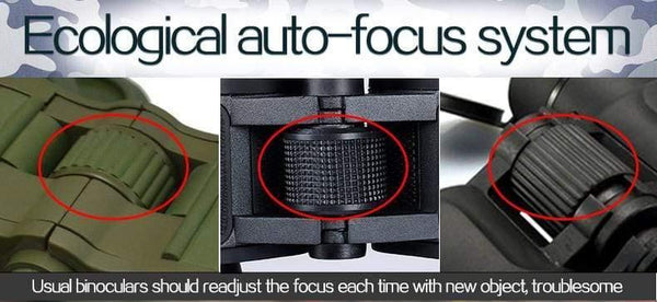 Planet Gates 10x50 HD Marine Binoculars Zoom Rangefinder Compass Telescope Eyepiece Waterproof Nitrogen Army Green