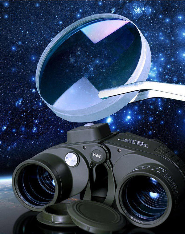 Planet Gates 10x50 HD Marine Binoculars Zoom Rangefinder Compass Telescope Eyepiece Waterproof Nitrogen Army Green