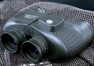 Planet Gates 10x50 HD Marine Binoculars Zoom Rangefinder Compass Telescope Eyepiece Waterproof Nitrogen Army Green