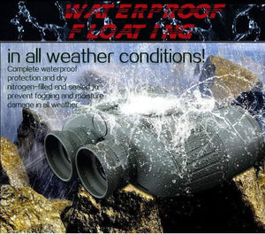 Planet Gates 10x50 HD Marine Binoculars Zoom Rangefinder Compass Telescope Eyepiece Waterproof Nitrogen Army Green