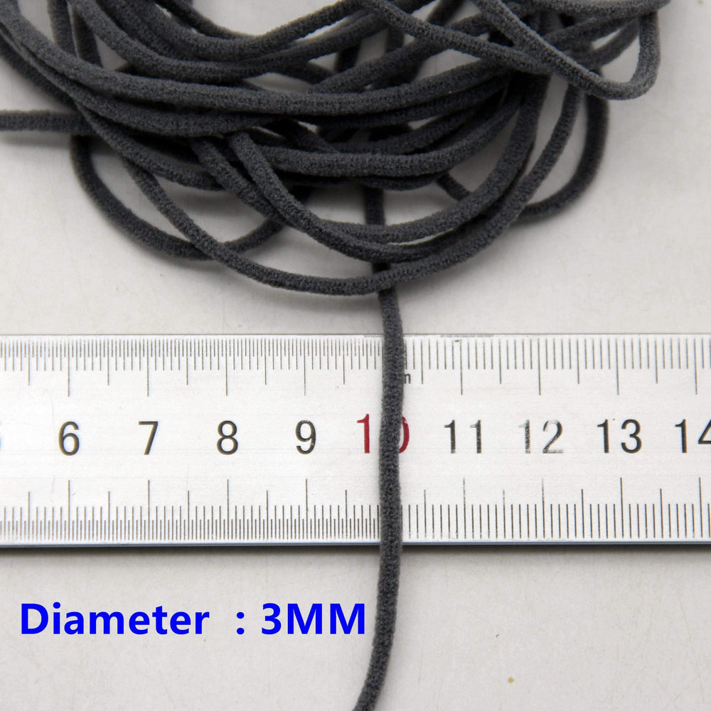 Planet Gates 10Yard 3MM Round Mouth Mask Elastic Band Mask Rope Rubber Band Tape Mask Ear Hanging Rope Belt String Oil Core DIY Sewing Crafts