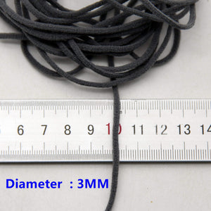 Planet Gates 10Yard 3MM Round Mouth Mask Elastic Band Mask Rope Rubber Band Tape Mask Ear Hanging Rope Belt String Oil Core DIY Sewing Crafts
