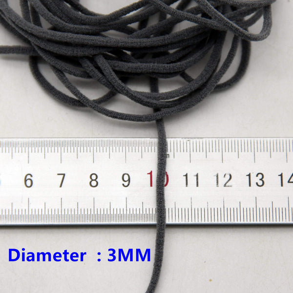 Planet Gates 10Yard 3MM Round Mouth Mask Elastic Band Mask Rope Rubber Band Tape Mask Ear Hanging Rope Belt String Oil Core DIY Sewing Crafts