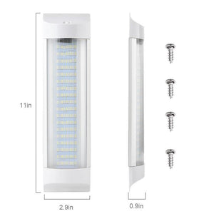 Planet Gates 11" 10W Auto 72 LED White Ceiling Dome Tube Lamps Car Interior Led Light Bar with Switch for Van Lorry Truck RV Camper