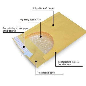 Planet Gates 11*13cm Kraft Paper Bubble Envelopes Bags Mailers Padded Shipping Envelope With Bubble Mailing Bag Business Supplies