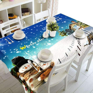 Planet Gates 11 / 90x120cm Christmas Tablecloth Polyester Dustproof Table Cover X-mas Thanksgiving Dinner 3D Tablecloth Home Party Decor OEM Cloth