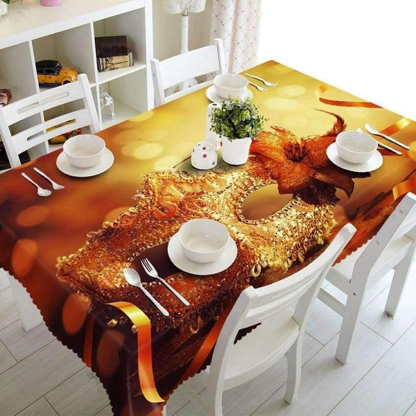 Planet Gates 11 / 90x120cm Christmas Tablecloth Polyester Dustproof Table Cover X-mas Thanksgiving Dinner 3D Tablecloth Home Party Decor OEM Cloth