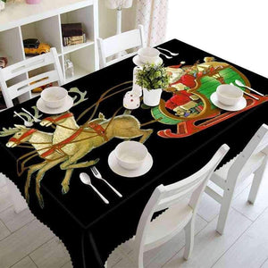 Planet Gates 11 / 90x120cm Christmas Tablecloth Polyester Dustproof Table Cover X-mas Thanksgiving Dinner 3D Tablecloth Home Party Decor OEM Cloth