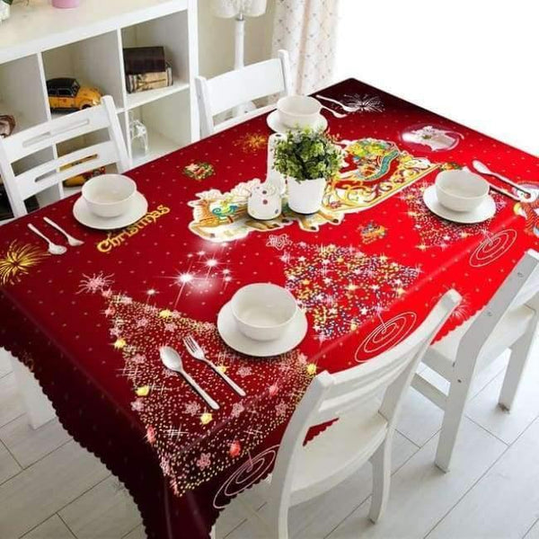 Planet Gates 11 / 90x120cm Christmas Tablecloth Polyester Dustproof Table Cover X-mas Thanksgiving Dinner 3D Tablecloth Home Party Decor OEM Cloth