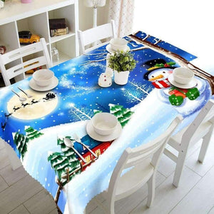 Planet Gates 11 / 90x120cm Christmas Tablecloth Polyester Dustproof Table Cover X-mas Thanksgiving Dinner 3D Tablecloth Home Party Decor OEM Cloth