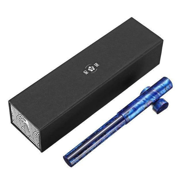 Planet Gates 11 / as picture Business Fountain Pen Acrylic Resin Fine Nib Pen with Box for  Christmas Gift Wedding Signing Office Supplies