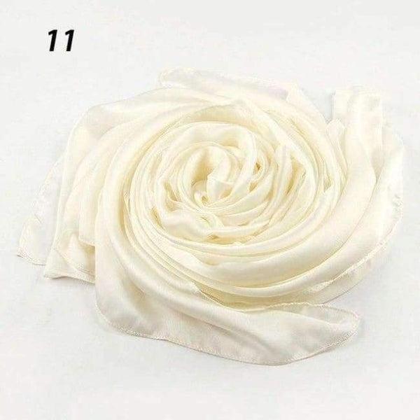 Planet Gates 11 Beige / One Size Women Spring Silk Scarf Soft Smooth Solid Color Long Shawl Summer Beach Cover-Up Wraps Sun-Protective Scarves 90*180