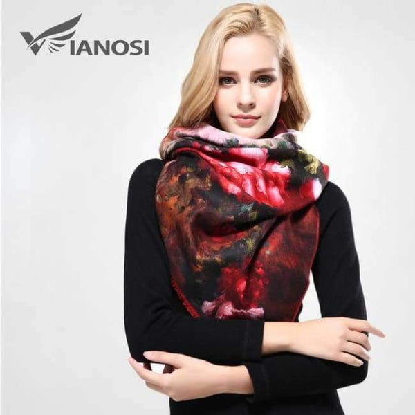 Planet Gates 11 / China / 185CM X 65CM Newest Design Bandana Printing Winter Scarf Women Shawls Thicken Warm Scarves Wool Brand Scarf Woman Wrap VA070