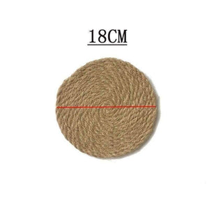 Planet Gates 11 cm Cushions Placemat Kids For Dining Table Round Woven Heat Insulation Tablemat Handmade Pot Mat Kitchen Accessories