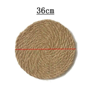 Planet Gates 11 cm Cushions Placemat Kids For Dining Table Round Woven Heat Insulation Tablemat Handmade Pot Mat Kitchen Accessories