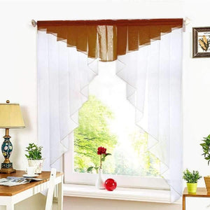 Planet Gates 11 colors Fashion Pleated Roman Curtain Design Stitching Colors Tulle Balcony Kitchen Window Curtain Blind 1pc