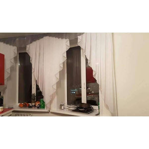 Planet Gates 11 colors Fashion Pleated Roman Curtain Design Stitching Colors Tulle Balcony Kitchen Window Curtain Blind 1pc