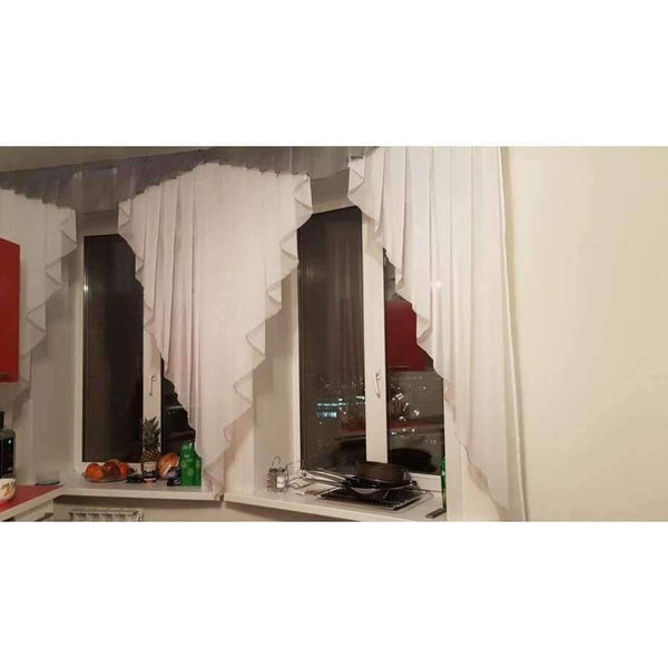 Planet Gates 11 colors Fashion Pleated Roman Curtain Design Stitching Colors Tulle Balcony Kitchen Window Curtain Blind 1pc