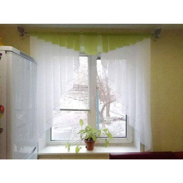 Planet Gates 11 colors Fashion Pleated Roman Curtain Design Stitching Colors Tulle Balcony Kitchen Window Curtain Blind 1pc