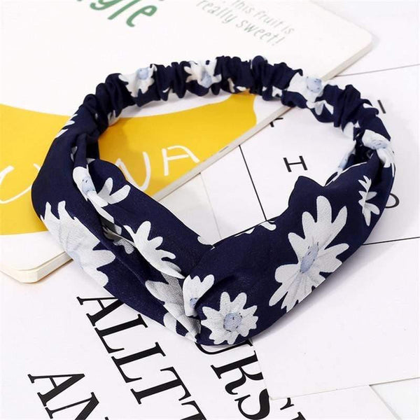 Fashion Floral Print Knot Women Headband Vintage Hairband Girls Headwear Leopard Headband  Hair Accessories