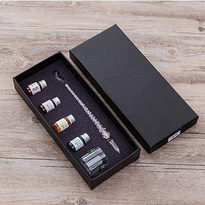 Planet Gates 11 Glass Dip Pen Signature Pen Fountain Pens Bussiness Offices School Stationery Gift Set Pen + Ink Set