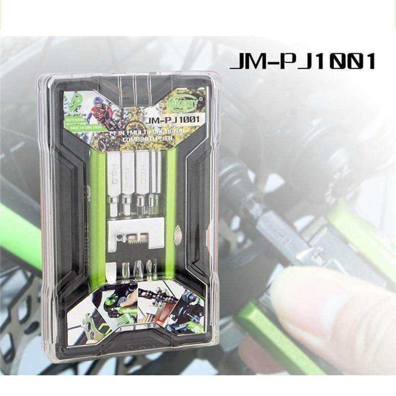 Planet Gates 11 in 1 Bicycle Repair Tools Mountain Road Bike Multi Repair Tool Set Kit Spoke Wrench Screwdriver Multifunction Tools