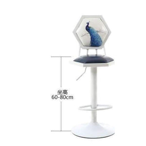 Planet Gates 11 Iron art bar chair. European-style bar chair lifting high footstool. Household backrest stool.