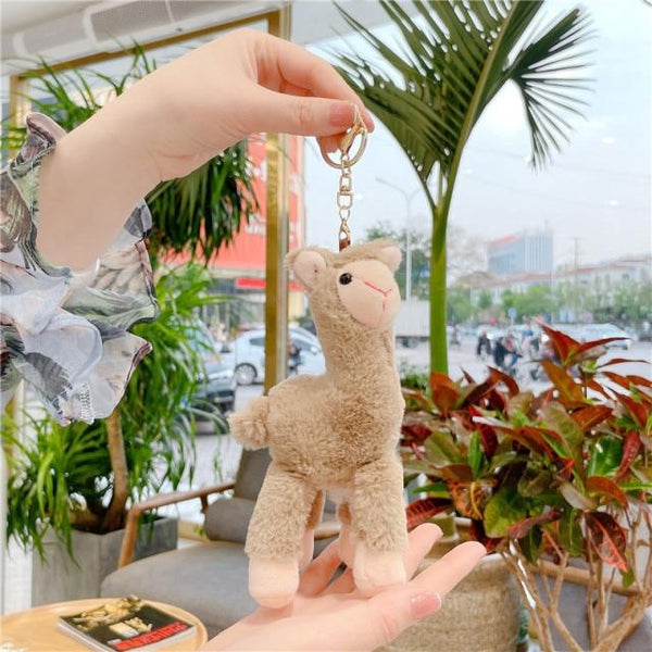 Planet Gates 11 Lovely Alpaca Plush Toy Japanese Alpaca Soft Stuffed Cute Sheep Llama Animal Dolls keychain Doll
