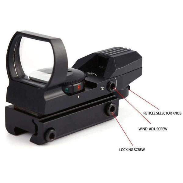 Planet Gates 11 mm Hunting Holographic JH400 Holographic Electro Red Green Dot Reflex Sight Scope 11MM 11 x 22 x 33 4 Reticle Tactical Sight