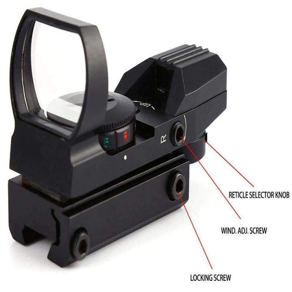 Planet Gates 11 mm Hunting Holographic JH400 Holographic Electro Red Green Dot Reflex Sight Scope 11MM 11 x 22 x 33 4 Reticle Tactical Sight