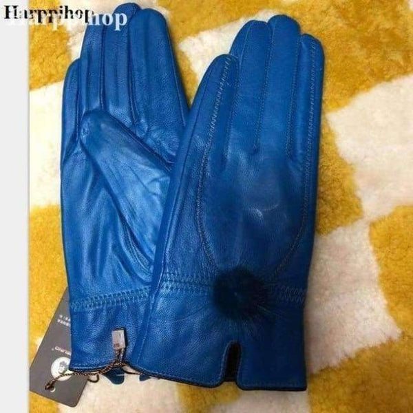 Planet Gates 11 / One Size Cheap price discount 2017 100%   genuine leather gloves female sheepskin gloves women's thin thermal mink hair ball fashion