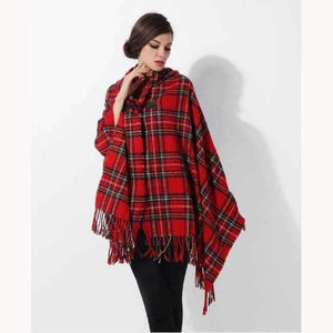 Planet Gates 11 / One Size Women Winter Bohemian Hooded Coat Cape Wrap Poncho Shawl Scarf cotton and acrylic Tribal Fringe New Hoodie Dropshipping