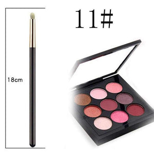 Planet Gates 11 Pcs Makeup Brush Goat Hair Eye Shadow Cosmetics Blending Brush Bag Tool Black