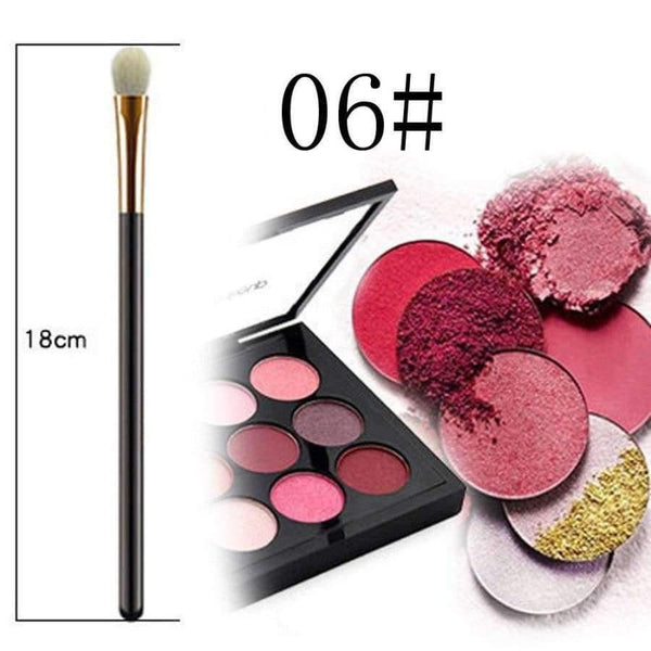 Planet Gates 11 Pcs Makeup Brush Goat Hair Eye Shadow Cosmetics Blending Brush Bag Tool Black