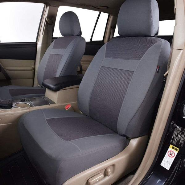 Planet Gates 11 Pcs Polyster Material Full Car Seat Covers Set Universal Fit Most Classic Automobiles Seat Cover Beige/Grey/Black Color