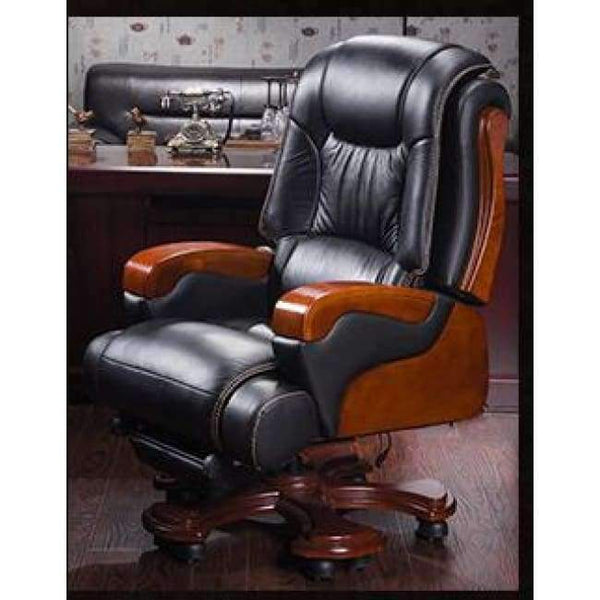 Planet Gates 11 Real wood chair. Leather boss chair. Can massage office chair. Lift and swivel chair home computer chair011