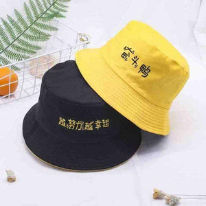 Planet Gates 11 struggle Casual Sun Hat Letter Bucket Hat Men Women Bob Hip Hop Caps Summer Panama Foldable Double Sided Dance Hat Casual