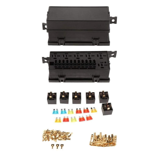 Planet Gates 11 Way Fuse Box Holder Block Circuit Car Boat Automotive Blade Fuse Holder with Cover