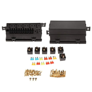 Planet Gates 11 Way Fuse Box Holder Block Circuit Car Boat Automotive Blade Fuse Holder with Cover