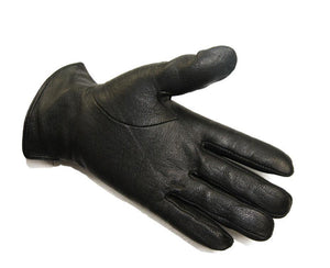 Planet Gates 11 Winter man deer skin leather gloves male warm soft men's glove black three lines design men mittens